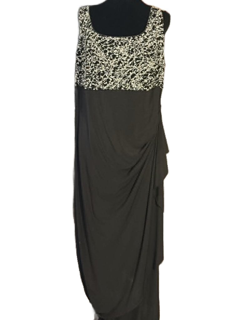 Alex Evenings Black & White Formal Gown